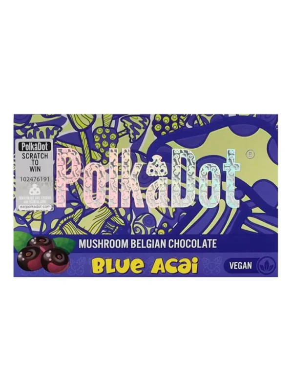 Blue Acai PolkaDot Magic Mushroom Belgian Chocolate