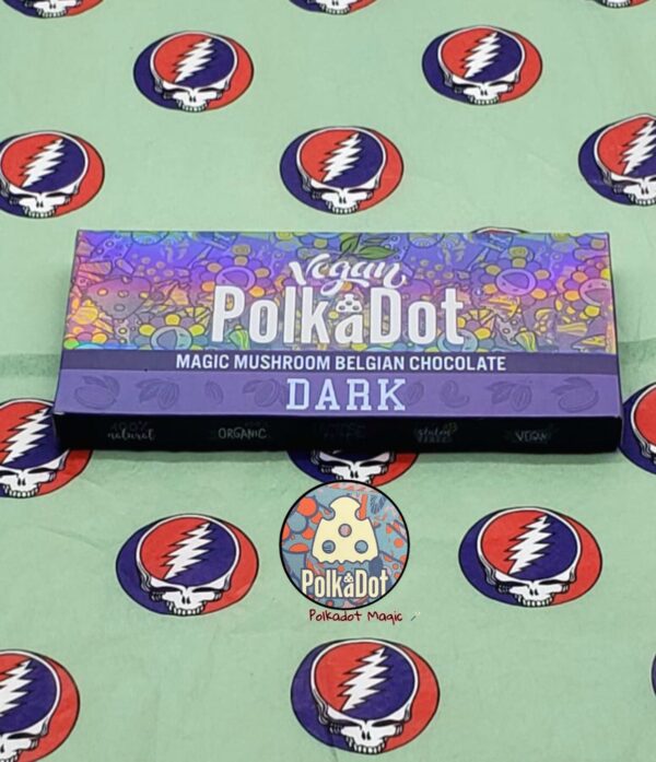 PolkaDot Vegan Dark Magic Mushroom Belgian Chocolate Bar