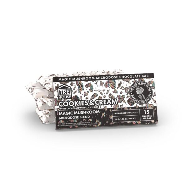 Magic Mushroom Chocolate Bar - Cookies & Cream - Image 2